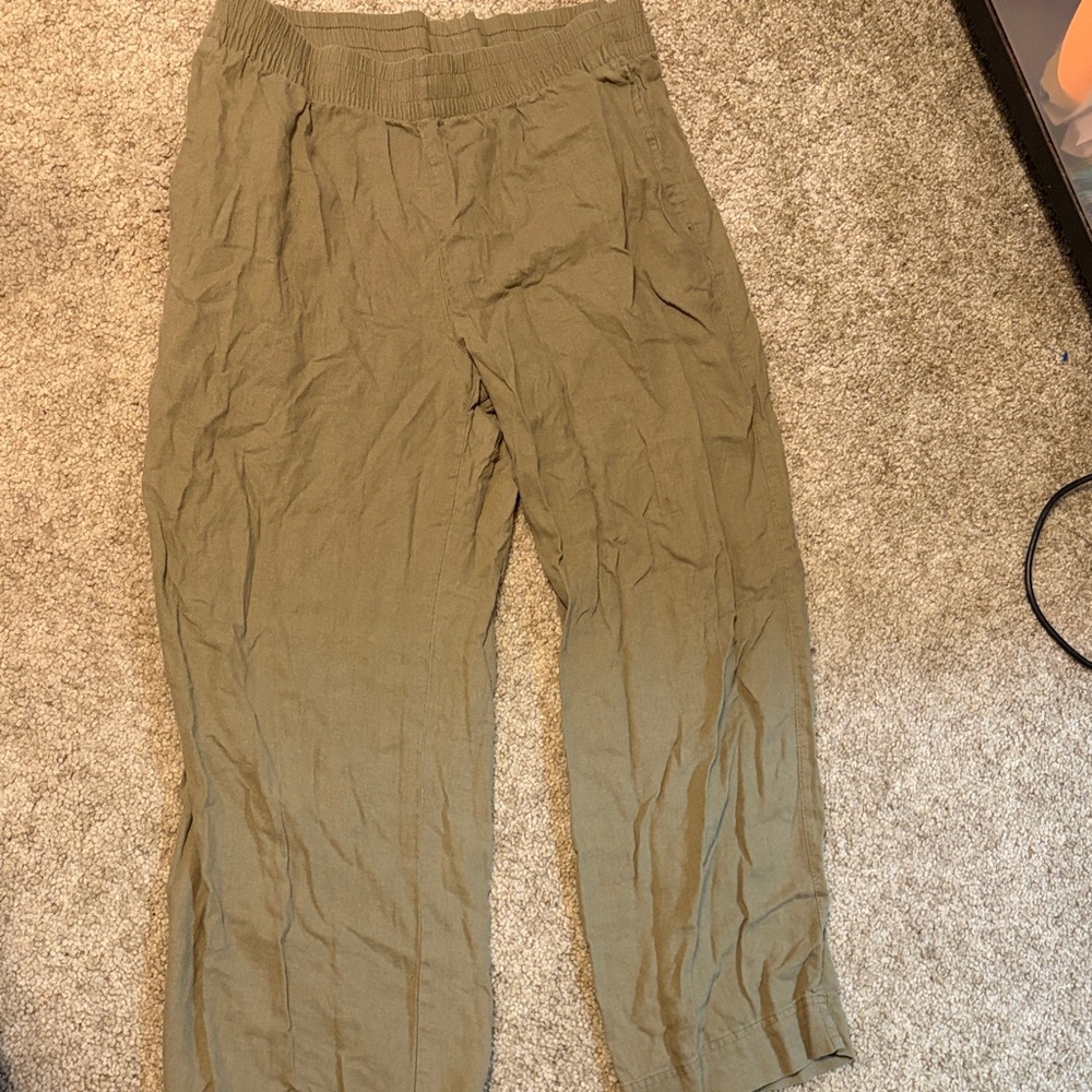 Old Navy Olive Green Wide Leg Pants